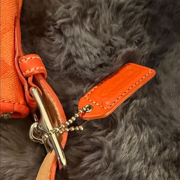 COACH Rare Vintage Y2K Orange Shoulder Bag - Picture 3 of 12